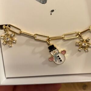 Bauble Bar charm bracelet Christmas NWT
